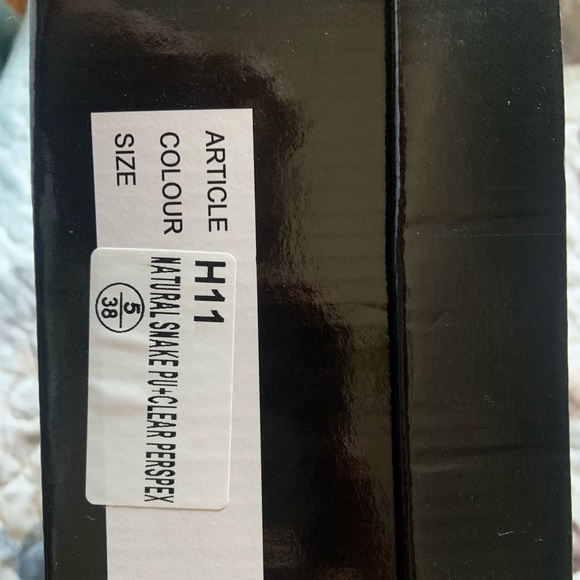 Pretty Little Thing Snake Clear Block Heel Sandal - Picture 8 of 8